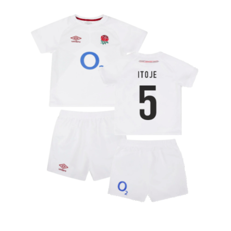 2023-2024 England Rugby Home Replica Infant Kit (Itoje 5)