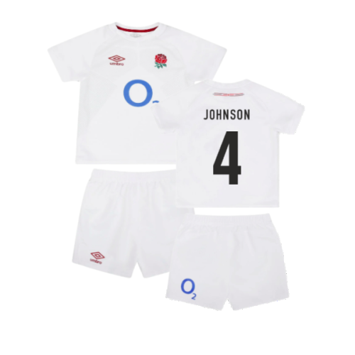 2023-2024 England Rugby Home Replica Infant Kit (Johnson 4)