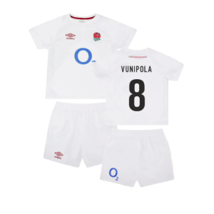 2023-2024 England Rugby Home Replica Infant Kit (Vunipola 8)