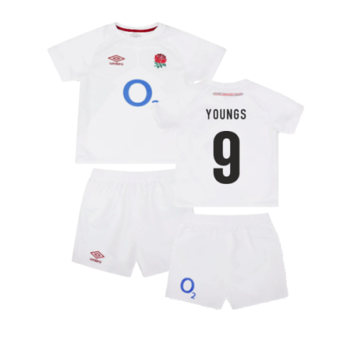 2023-2024 England Rugby Home Replica Infant Kit (Youngs 9)