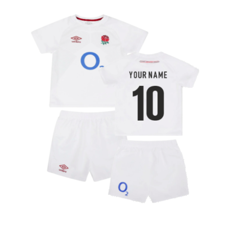 2023-2024 England Rugby Home Replica Infant Kit (Your Name)