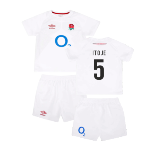 2023-2024 England Rugby Home Replica Infant Mini Kit (Itoje 5)