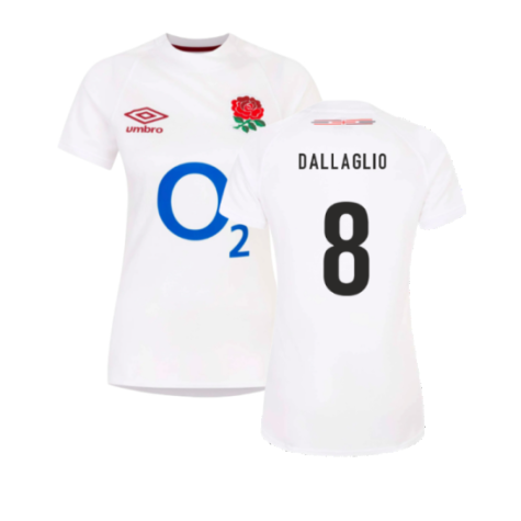 2023-2024 England Rugby Home Replica Shirt (Womens) (Dallaglio 8)