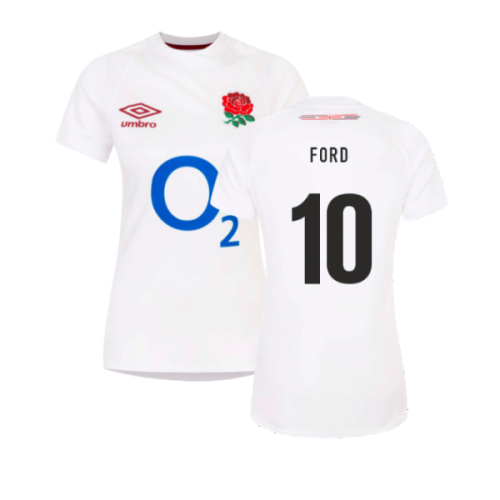 2023-2024 England Rugby Home Replica Shirt (Womens) (Ford 10)