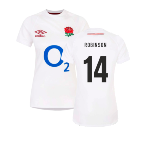 2023-2024 England Rugby Home Replica Shirt (Womens) (Robinson 14)