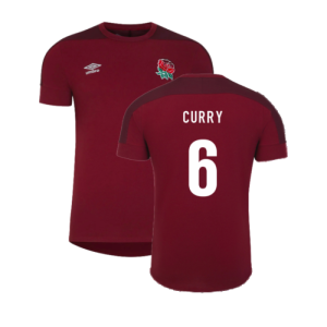 2023-2024 England Rugby Presentation T-Shirt (Tibetan Red) (Curry 6)