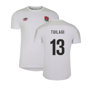 2023-2024 England Rugby Presentation Tee (White) (Tuilagi 13)