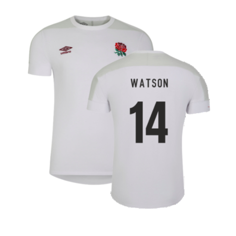 2023-2024 England Rugby Presentation Tee (White) (Watson 14)