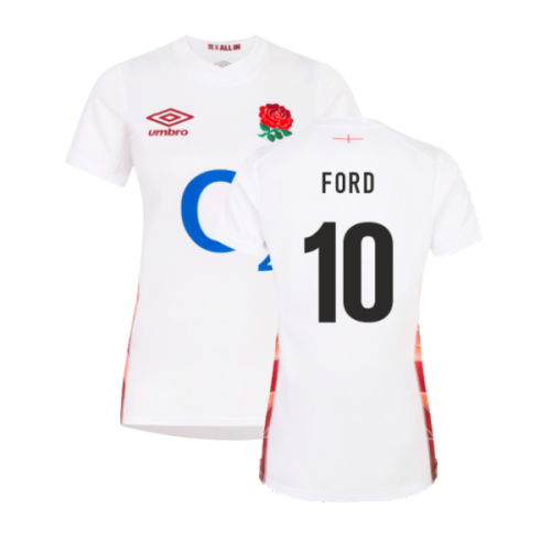 2023-2024 England Rugby Red Roses Rugby Jersey (Ladies) (Ford 10)