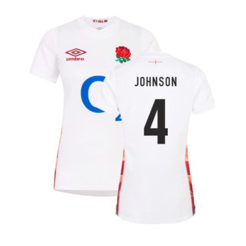 2023-2024 England Rugby Red Roses Rugby Jersey (Ladies) (Johnson 4)