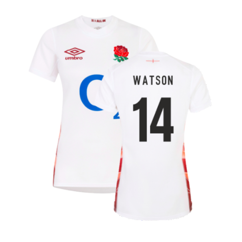 2023-2024 England Rugby Red Roses Rugby Jersey (Ladies) (Watson 14)