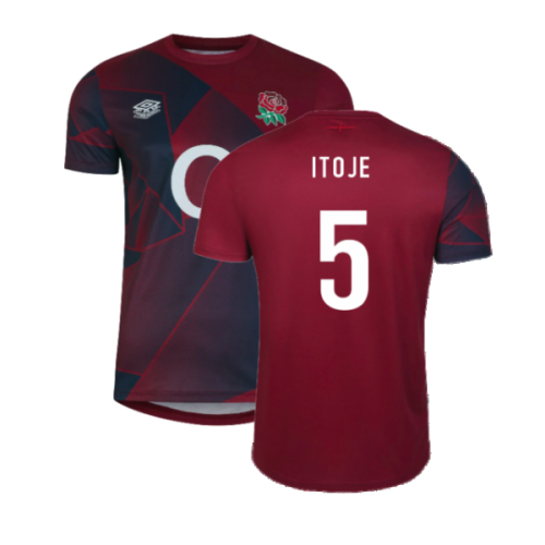 2023-2024 England Rugby Warm Up Jersey (Navy Blazer) (Itoje 5)