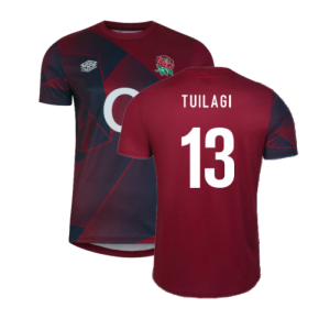 2023-2024 England Rugby Warm Up Jersey (Navy Blazer) (Tuilagi 13)