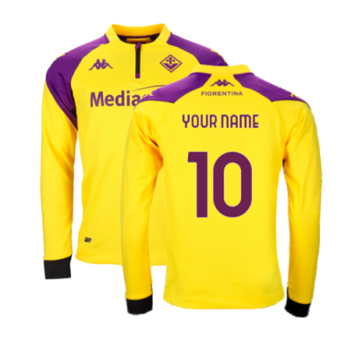 2023-2024 Fiorentina Half Zip Training Top (Yellow) (Your Name)