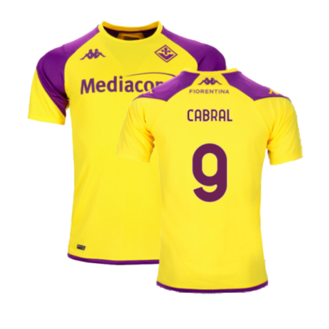 2023-2024 Fiorentina Training Shirt (Yellow) (Cabral 9)