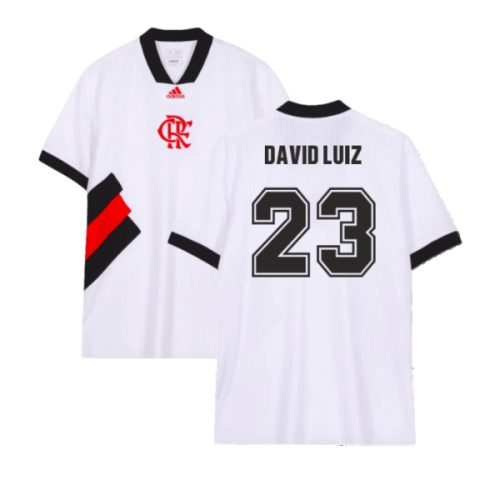 2023-2024 Flamengo Icon Jersey (White) (David Luiz 23)