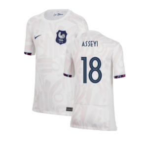 2023-2024 France WWC Away Shirt (Kids) (Asseyi 18)