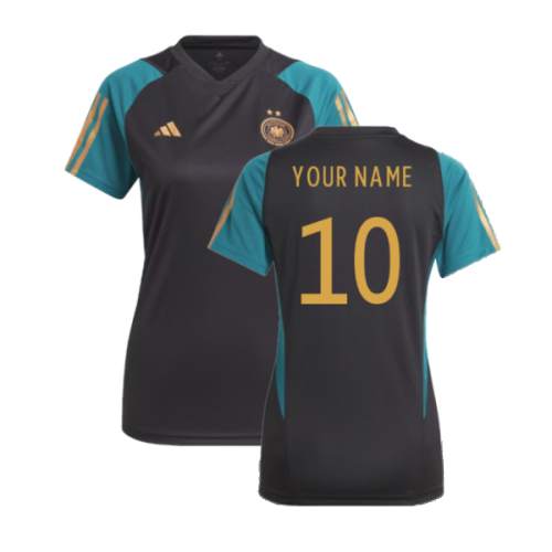 2023-2024 Germany Training Shirt (Black) - Ladies (Your Name)