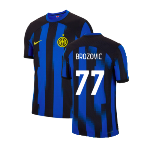 2023-2024 Inter Milan Authentic Home Shirt (Brozovic 77)