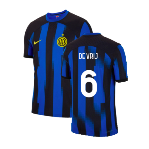 2023-2024 Inter Milan Authentic Home Shirt (De Vrij 6)