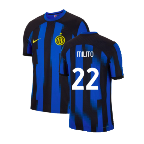 2023-2024 Inter Milan Authentic Home Shirt (Milito 22)