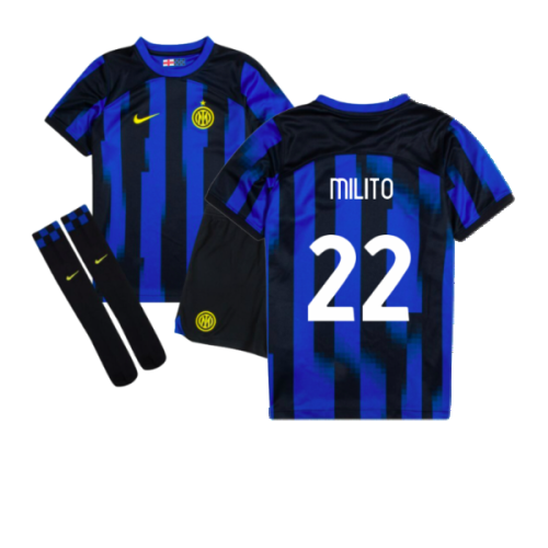 2023-2024 Inter Milan Home Mini Kit (Milito 22)