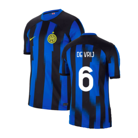 2023-2024 Inter Milan Home Shirt (De Vrij 6)