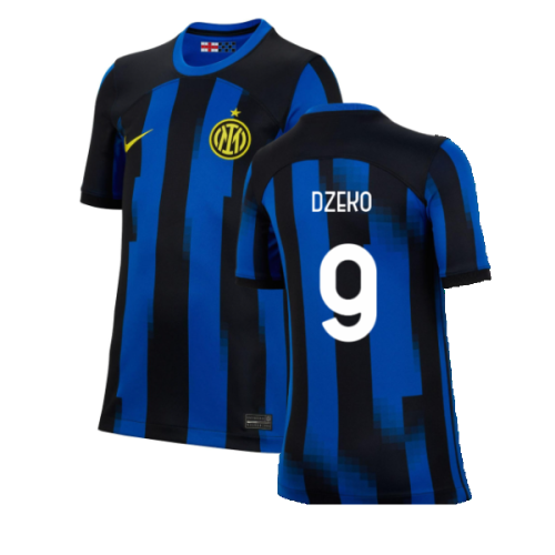 2023-2024 Inter Milan Home Shirt (Kids) (Dzeko 9)