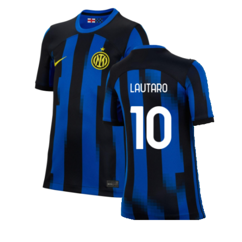 2023-2024 Inter Milan Home Shirt (Kids) (Lautaro 10)