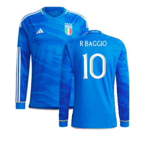 2023-2024 Italy Home Long Sleeve Shirt (R BAGGIO 10)