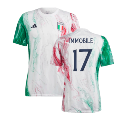 2023-2024 Italy Pre-Match Jersey (Green) (IMMOBILE 17)