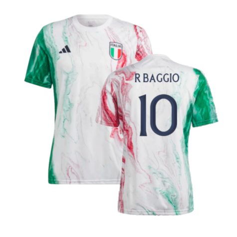 2023-2024 Italy Pre-Match Jersey (Green) (R BAGGIO 10)