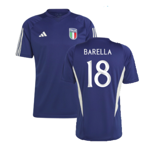 2023-2024 Italy Training Jersey (Dark Blue) (BARELLA 18)