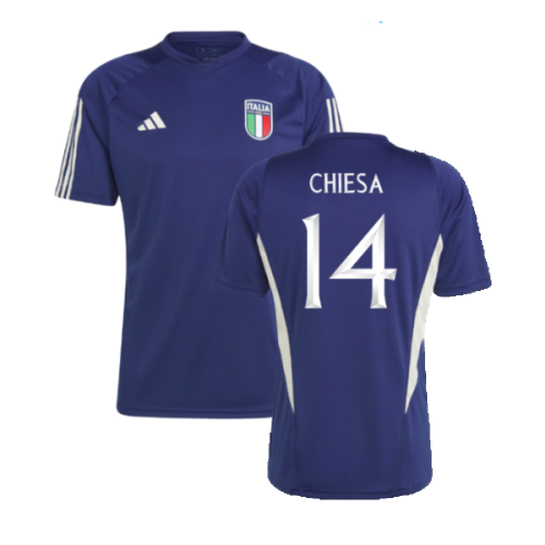 2023-2024 Italy Training Jersey (Dark Blue) (CHIESA 14)