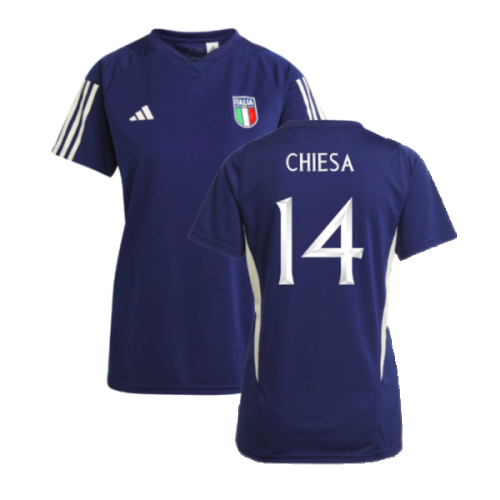 2023-2024 Italy Training Jersey (Dark Blue) - Ladies (CHIESA 14)