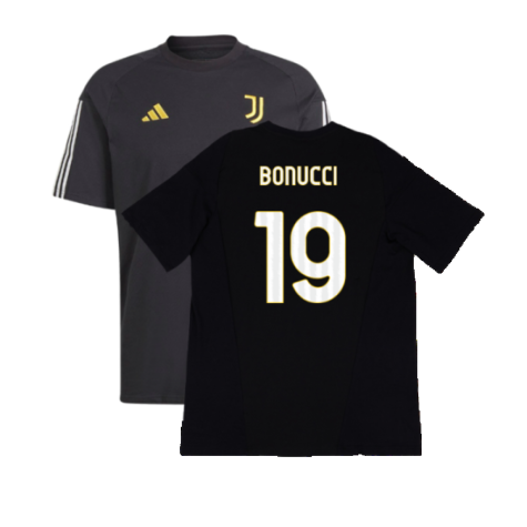 2023-2024 Juventus Cotton Tee (Black) (BONUCCI 19)