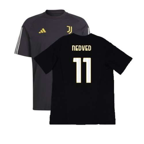 2023-2024 Juventus Cotton Tee (Black) (NEDVED 11)