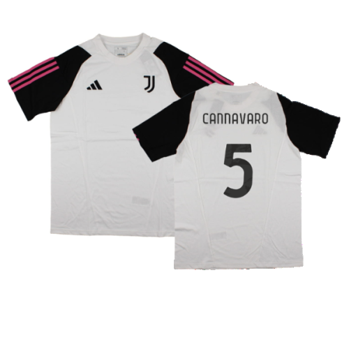 2023-2024 Juventus Cotton Tee (White) (CANNAVARO 5)