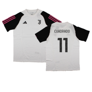 2023-2024 Juventus Cotton Tee (White) (CUADRADO 11)