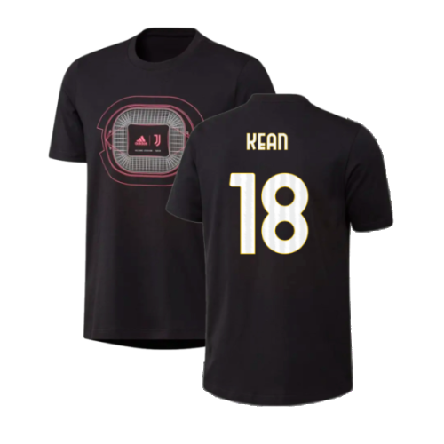 2023-2024 Juventus Graphic T-Shirt (Black) (KEAN 18)