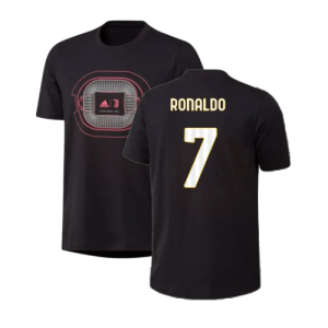 2023-2024 Juventus Graphic T-Shirt (Black) (RONALDO 7) 2023-2024 Juventus Graphic T-Shirt (Black) (RONALDO 7)