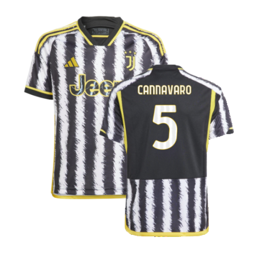 2023-2024 Juventus Home Shirt (Kids) (CANNAVARO 5)