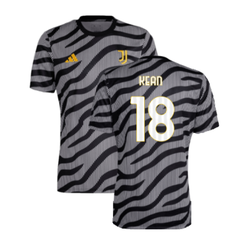 2023-2024 Juventus Pre-Match Shirt (Black) (KEAN 18)