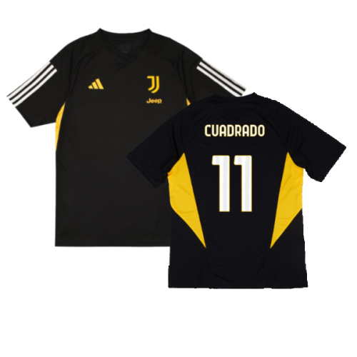 2023-2024 Juventus Training Shirt (Black) (CUADRADO 11)