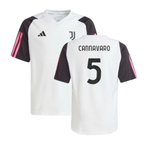 2023-2024 Juventus Training Shirt (White) - Kids (CANNAVARO 5)