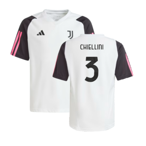 2023-2024 Juventus Training Shirt (White) - Kids (CHIELLINI 3)