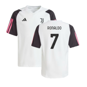 2023-2024 Juventus Training Shirt (White) - Kids (RONALDO 7)