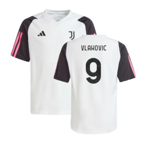 2023-2024 Juventus Training Shirt (White) - Kids (VLAHOVIC 9)