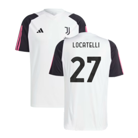 2023-2024 Juventus Training Shirt (White) (LOCATELLI 27)