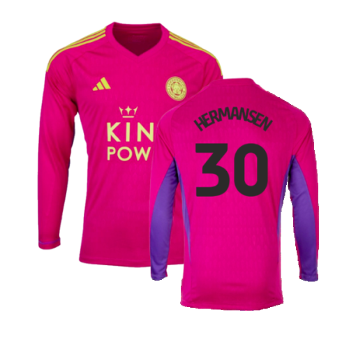 2023-2024 Leicester City Home Goalkeeper Shirt (Pink) (Hermansen 30)